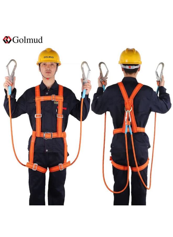 Golmud Gorm Five-point Safety Harness Full Body Fall Protection Rope Gm859 Double Large Hooks 1.8m - Image 1