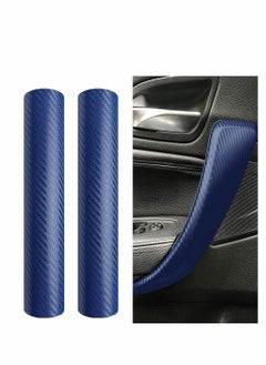 Excefore Carbon Fiber Vinyl Wrap for Cars DIY Wrap Sheet Roll Film Sticker Decal Adhesive Cars Auto 3D Carbon Fiber Vinyl Wrap Sheet Decoration for Car Motorcycle Wrap DIY Interior Exterior (Blue)  - Image 1