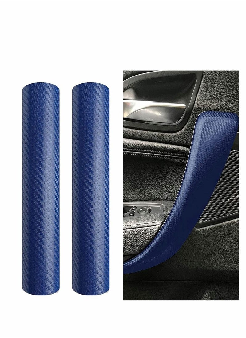 Excefore Carbon Fiber Vinyl Wrap for Cars DIY Wrap Sheet Roll Film Sticker Decal Adhesive Cars Auto 3D Carbon Fiber Vinyl Wrap Sheet Decoration for Car Motorcycle Wrap DIY Interior Exterior (Blue)  - Image 1