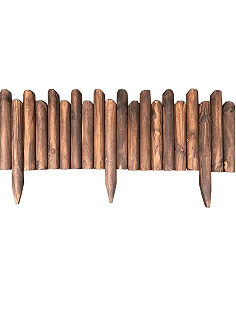 LINGWEI Garden Edge Border Garden Picket Fence Decorative Wooden Garden Border Fence Wood Garden Border Edging Wooden Fence Landscape Edge Anti Corrosive Garden - Image 1