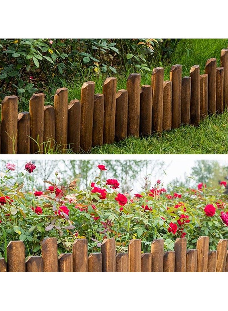 LINGWEI Garden Edge Border Garden Picket Fence Decorative Wooden Garden Border Fence Wood Garden Border Edging Wooden Fence Landscape Edge Anti Corrosive Garden - Image 5
