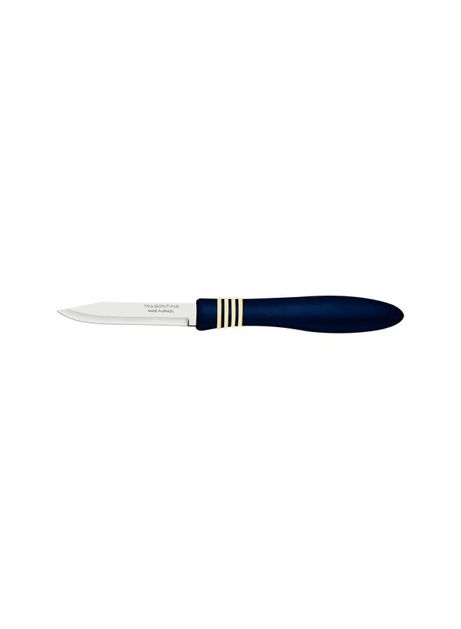 TRAMONTINA Tramontina Cor&Cor 2 Pieces Paring Knife Set with Stainless Steel Blade and Blue Polypropylene Handle