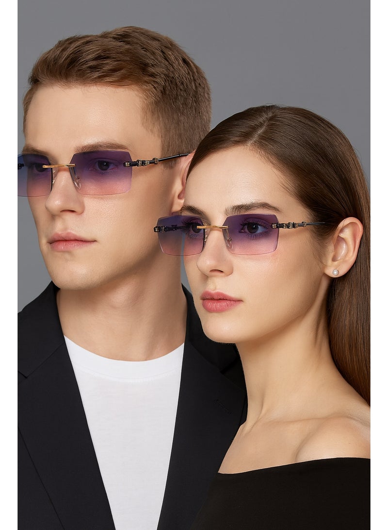 Elanova New Rimless Fashion Trend Sunglasses Personalized Sunglasses UV Protection Unisex - Image 2