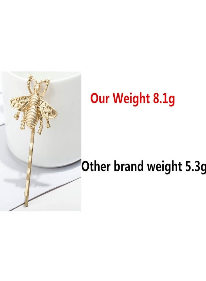 Beetoo 4pcs Bee Hair Clips with Alloy, Wedding Gold Honeybee Hairpins Accessories for Women - Image 3