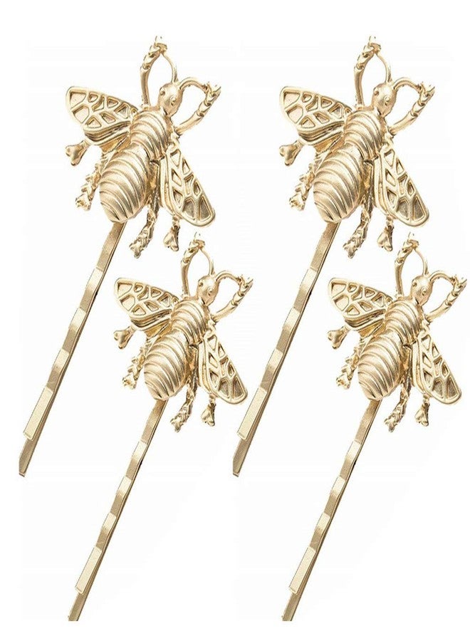 Beetoo 4pcs Bee Hair Clips with Alloy, Wedding Gold Honeybee Hairpins Accessories for Women - Image 1