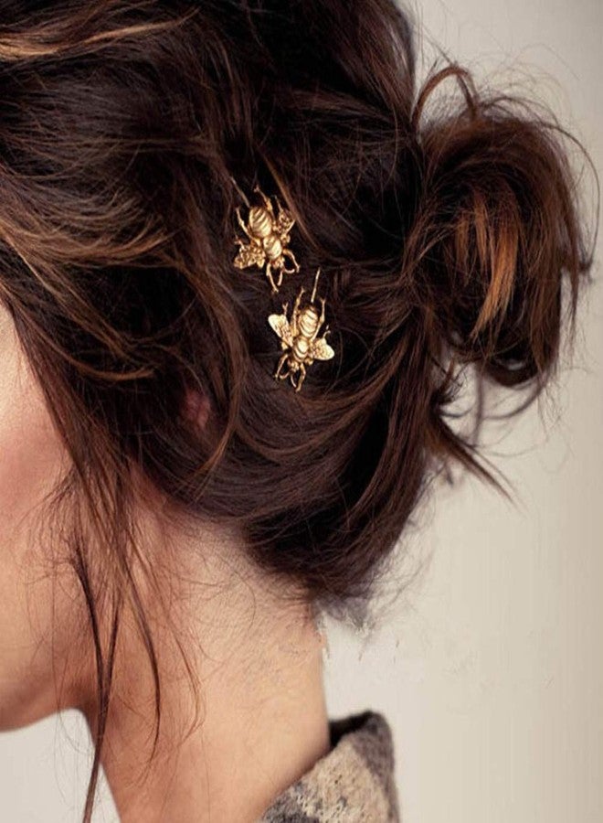 Beetoo 4pcs Bee Hair Clips with Alloy, Wedding Gold Honeybee Hairpins Accessories for Women - Image 5