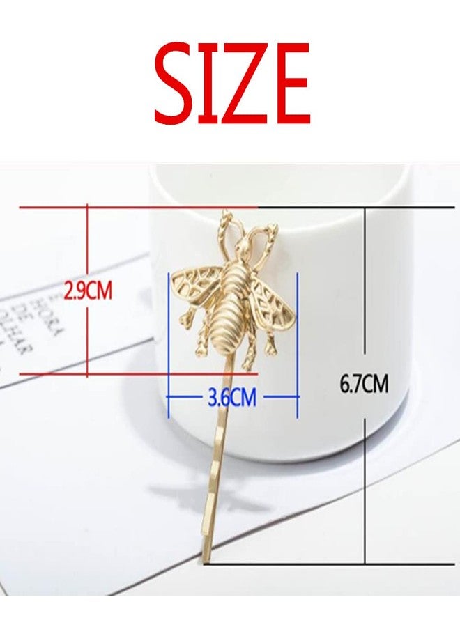 Beetoo 4pcs Bee Hair Clips with Alloy, Wedding Gold Honeybee Hairpins Accessories for Women - Image 2
