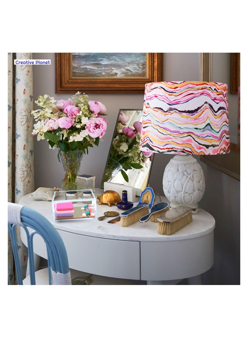 Creative Planet Jewlery Box with Lid, acrylic container suitable for storing candy, small accessories, cosmetics & bonus mirror bottom plate (silver) - Image 5