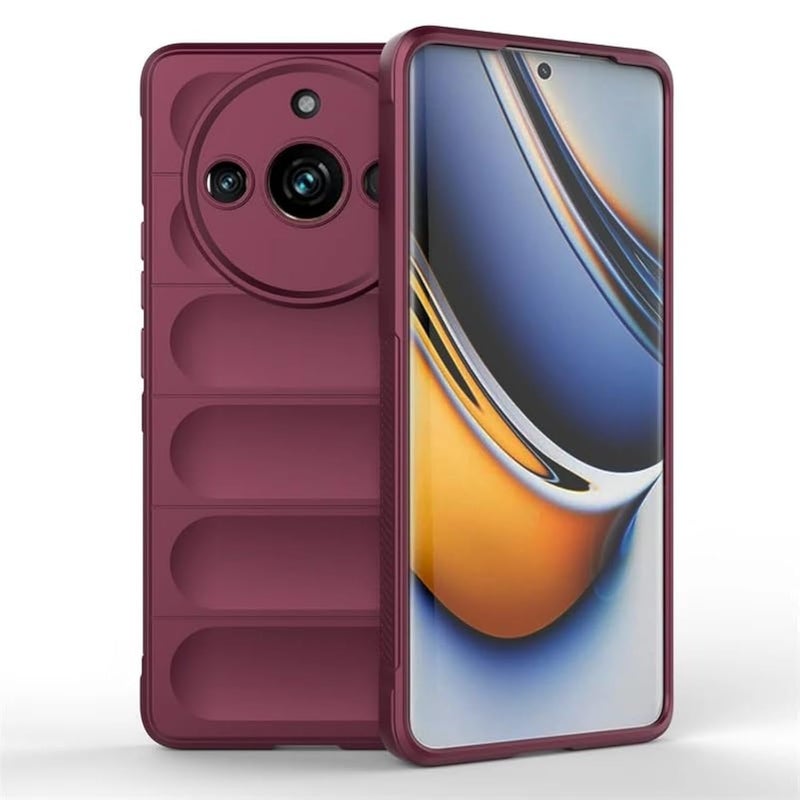 New Armor Shockproof Back Bumper Soft TPU Fundas Compatible with Realme 11 Pro Plus 5G (Plum)