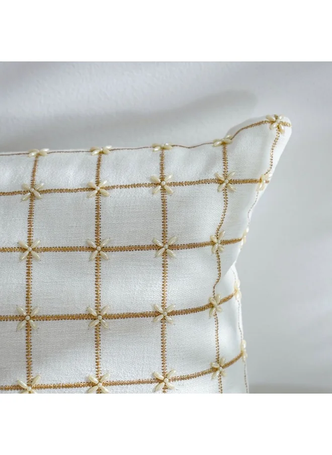 DANUBE HOME Pearl Grid Cushion Cover Ivory 30x50 CM