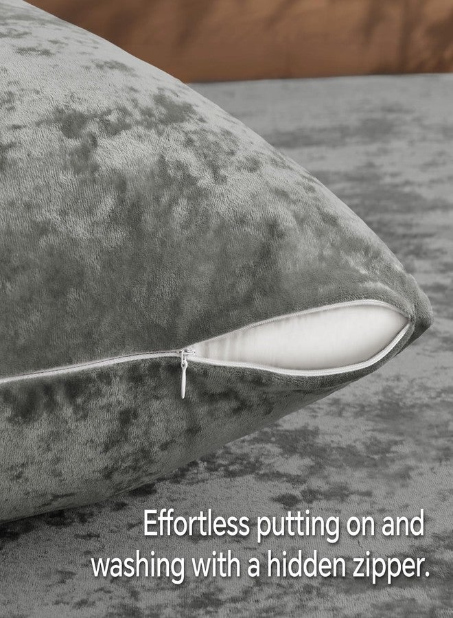 BEDELITE Velvet Body Pillow Cover with Zipper, Soft and Plush 20x54 Long Pillow Case, Velvety Smooth and Cozy Body Pillow Pillowcase for Bedroom and Couch, for All Seasons(Gray) - Image 3