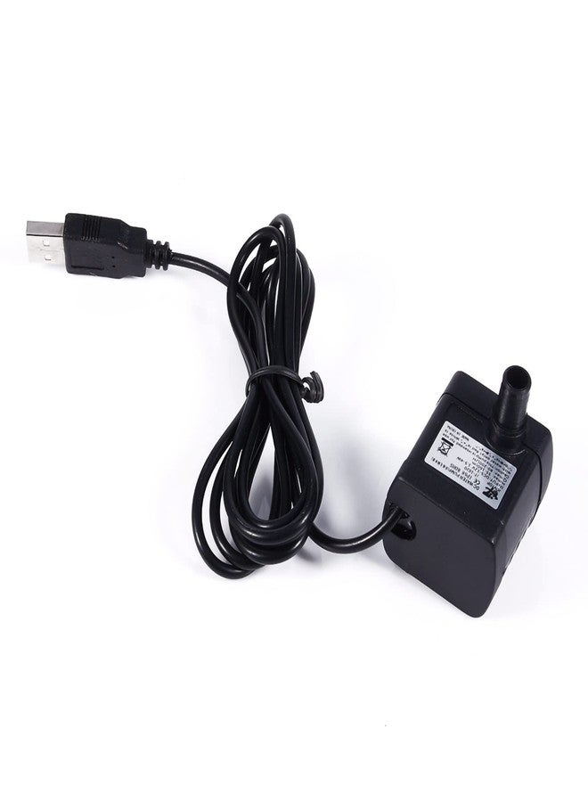 والفرونت مضخة نافورة صغيرة فائقة الهدوء تعمل بمنفذ USB، بقدرة 2 واط وجهد 5 فولت تيار مستمر، وتدفق 200 لتر/ساعة، ومضخة دقيقة بدون فرشاة لأحواض السمك - Image 2
