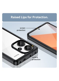 Fankalo حافظة هاتف لهاتف Xiaomi Redmi Note 13 Pro Plus 5G/ Xiaomi Redmi Note 13 Pro+ 5G غطاء خلفي شفاف ناعم من البولي يوريثان الحراري مقاوم للصدمات  - Image 5