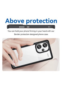 Fankalo حافظة هاتف لهاتف Xiaomi Redmi Note 13 Pro Plus 5G/ Xiaomi Redmi Note 13 Pro+ 5G غطاء خلفي شفاف ناعم من البولي يوريثان الحراري مقاوم للصدمات  - Image 4