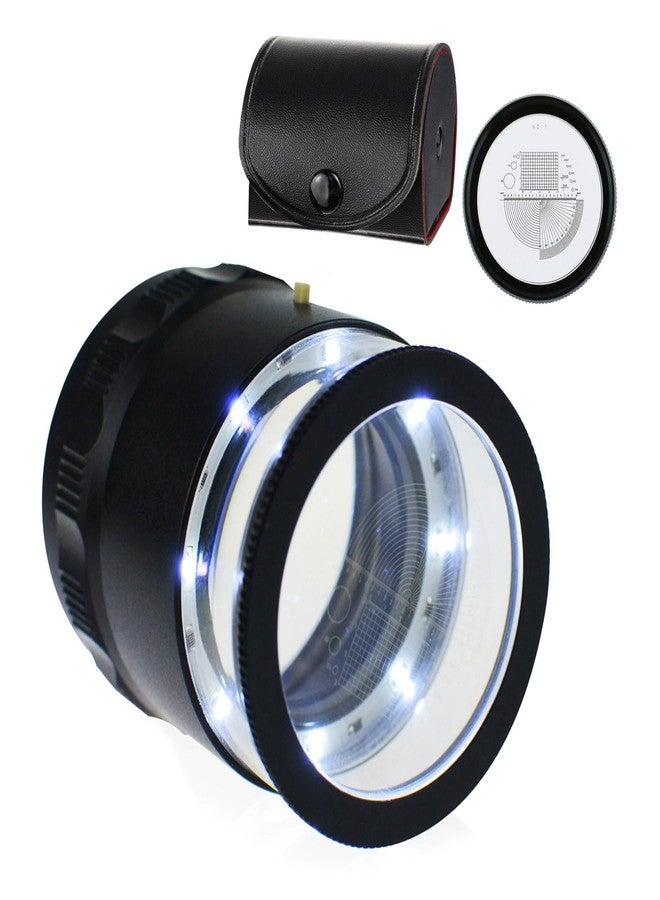 DANOPLUS Magnifying Glass 10X Jewelers Loupe with Scale Magnification, Loupe Magnifier with Scale Chart, 8 LED Lights 25mm Field of View, Jewelry Magnifying for Gem, Coin, Stamp, Watch Repair Jewelers Tool - Image 1