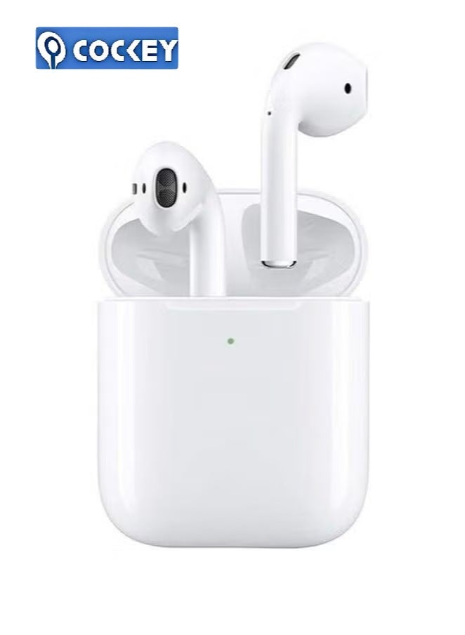 COCKEY True wireless Bluetooth headphones, immersive audio effects, personalized audio customization, compatible with iPhone and Android phones, with a fast charging cable (second generation white) - Image 1