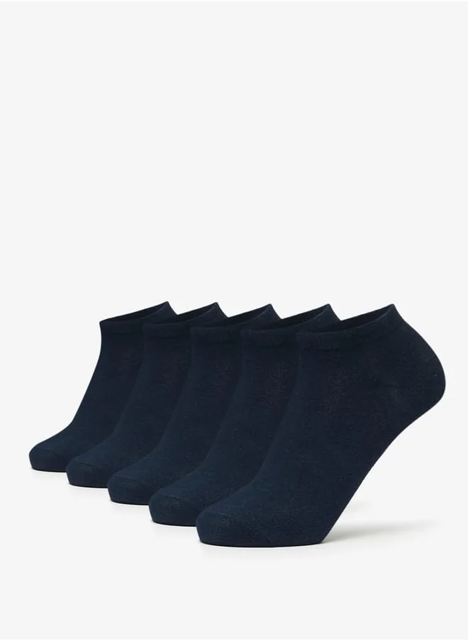 JUNIORS Textured Ankle Length Socks - Set of 5