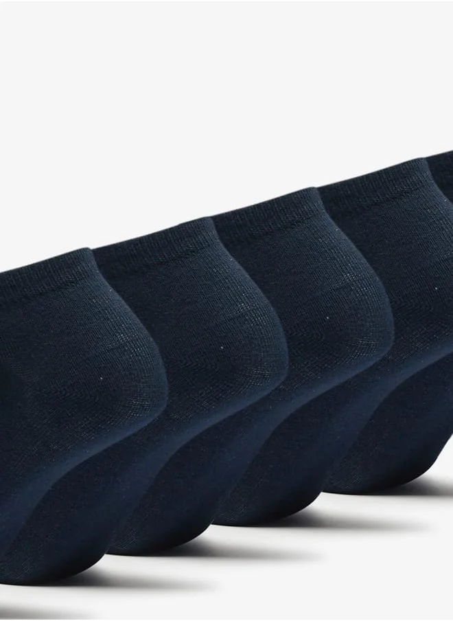 JUNIORS Textured Ankle Length Socks - Set of 5