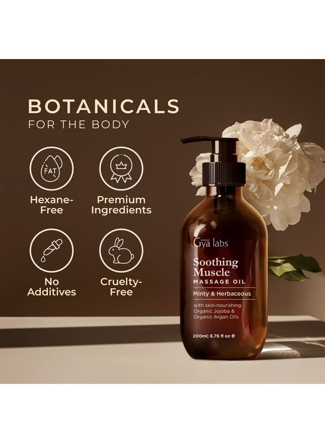 gya labs Soothing Massage Oil for Massage Therapy - Spa Quality Warming Massage Oil - Infused with Peppermint & Cinnamon for Full Body Oil Massage (6.76 fl oz) - Image 5