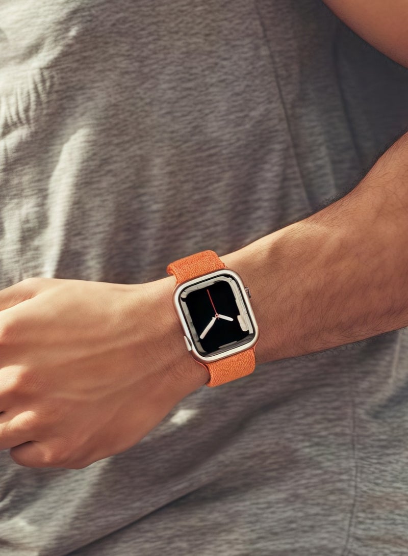 حزام ساعة بإبزيم منزلق من النايلون، مناسب لـ 38/40/41 ملم، مع حزام حلقة واحدة مرن قابل للتعديل، مناسب لساعة Apple 1/2/3/4/5/6/7/se - Image 4