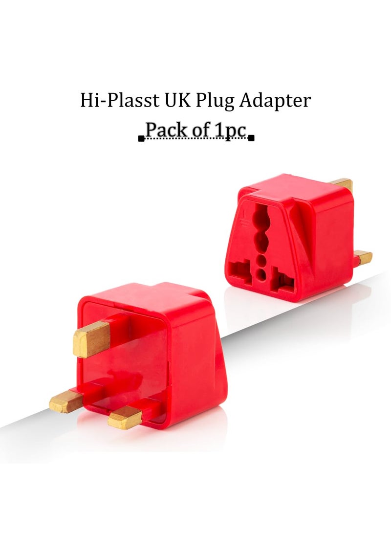 HI PLASST PINS N PLUGS HiPLASST India to UK Adapter Plug Pack of 1 GType Power Plug for London Converter for England Dubai Hong KongSingapore Ireland Wales Scotland Adaptor for Charging Laptop Camera Phone  - Image 5