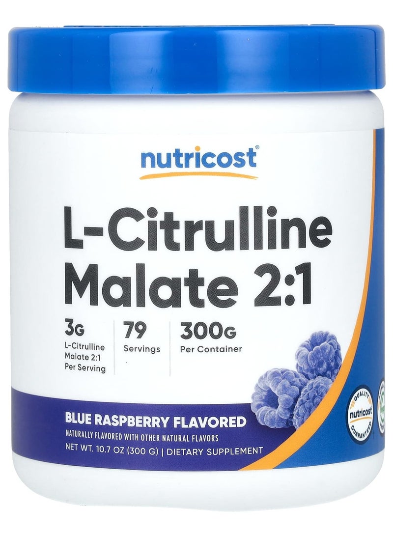Nutricost L-Citrulline Malate 2:1, Blue Raspberry, 10.7 oz (300 g)