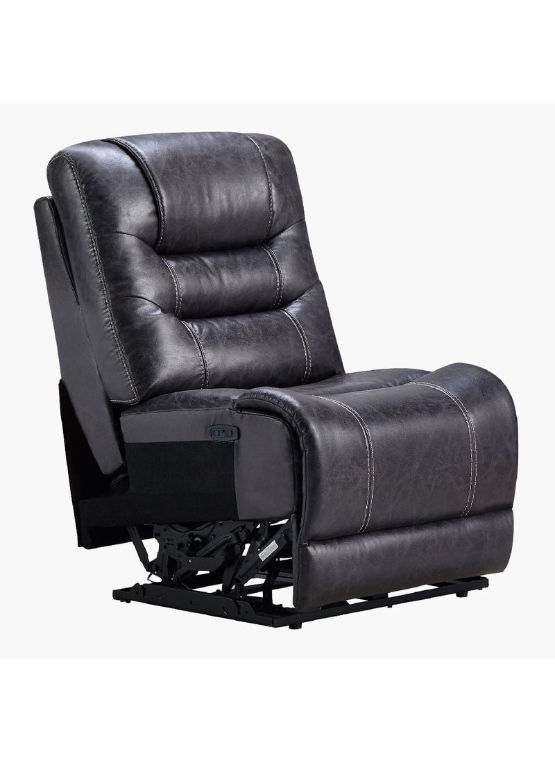 Osaki Dual Power 5-Seater Adjustable Headrest Fabric Corner Recliner with Console and USB Port 98 x 101 x 91 cm