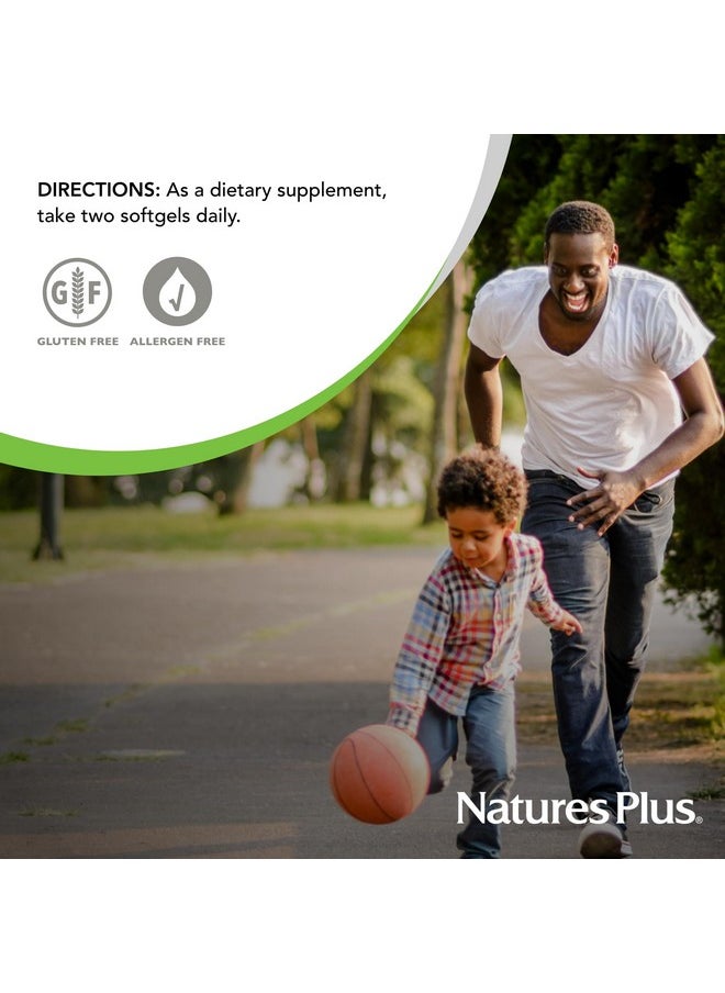 ناتشرز بلاس - Natures Plus Herbal Actives ProstActin - 200 iu Vitamin E، 60 كبسولة هلامية - دعم غدة البروستاتا الصحية، مع زيت نخيل المنشار والخوخ وبذور اليقطين - خالٍ من الجلوتين - 30 وجبة - Image 1