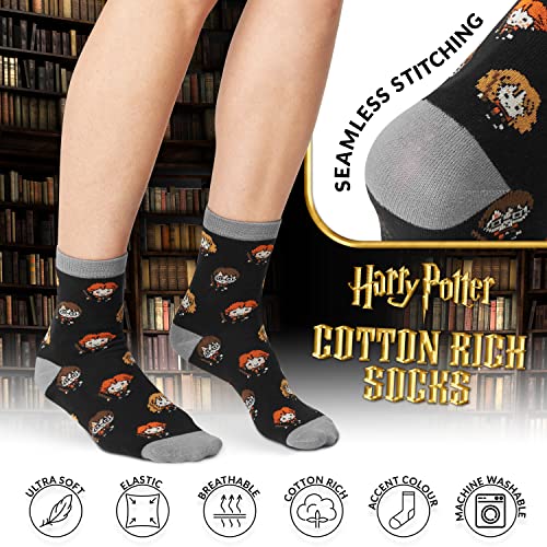 Harry Potter طقم هدايا كوب هاري بوتر للنساء والمراهقين، كوب سيراميك وجوارب كاف، هدايا سانتا السرية لها (أسود، 5/8 أمريكي) - Image 4