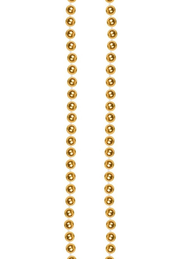 Beistle Small Round Gold Party Beads - 12 Pack, 33 Inches Long - Image 5