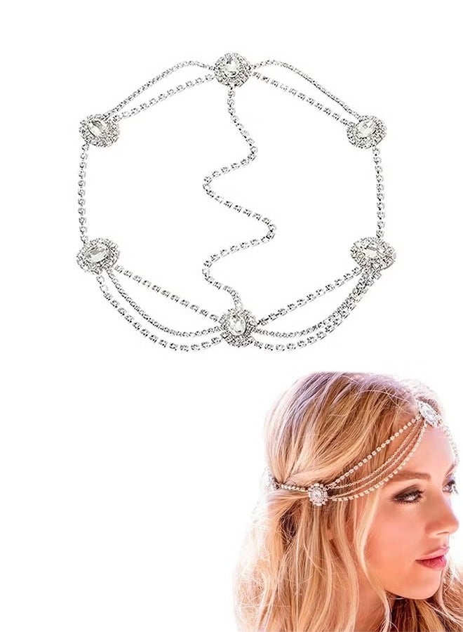 Rhinestone Wedding Headband, Vintage Bridal Headband Hair Accessories, Hair Headpiece for Party - Image 1