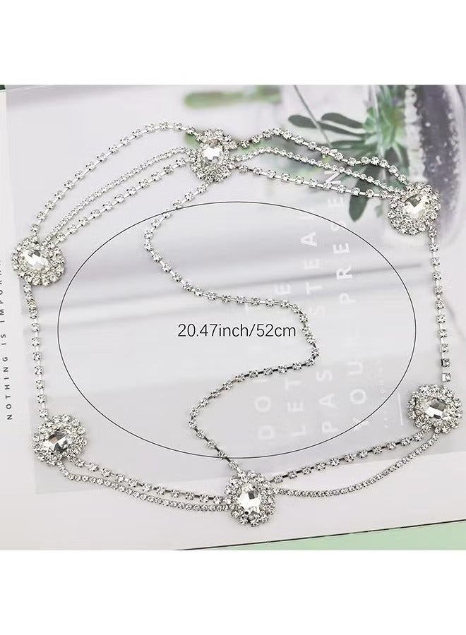 Rhinestone Wedding Headband, Vintage Bridal Headband Hair Accessories, Hair Headpiece for Party - Image 2