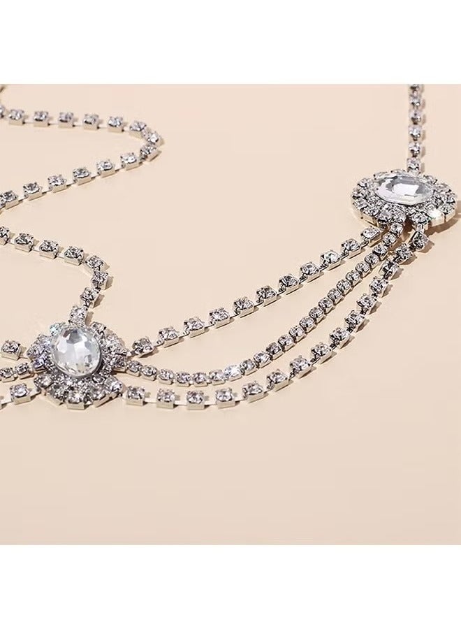 Rhinestone Wedding Headband, Vintage Bridal Headband Hair Accessories, Hair Headpiece for Party - Image 3