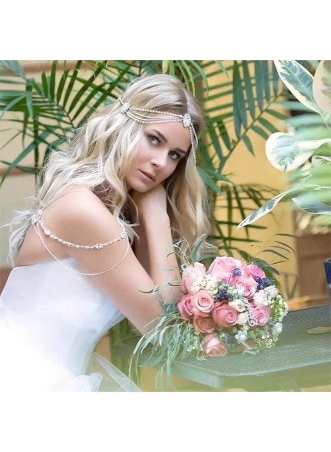 Rhinestone Wedding Headband, Vintage Bridal Headband Hair Accessories, Hair Headpiece for Party - Image 4