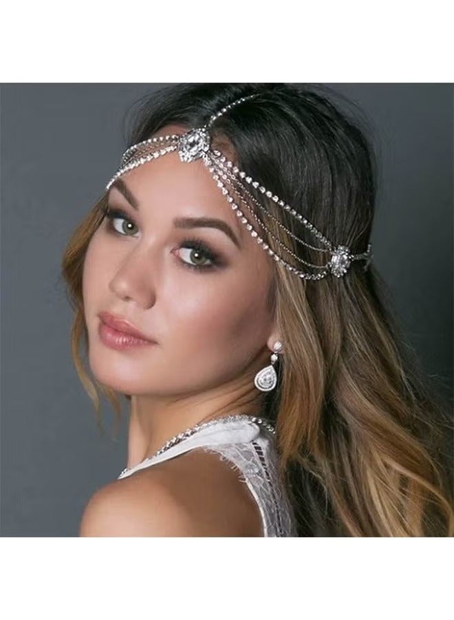 Rhinestone Wedding Headband, Vintage Bridal Headband Hair Accessories, Hair Headpiece for Party - Image 5