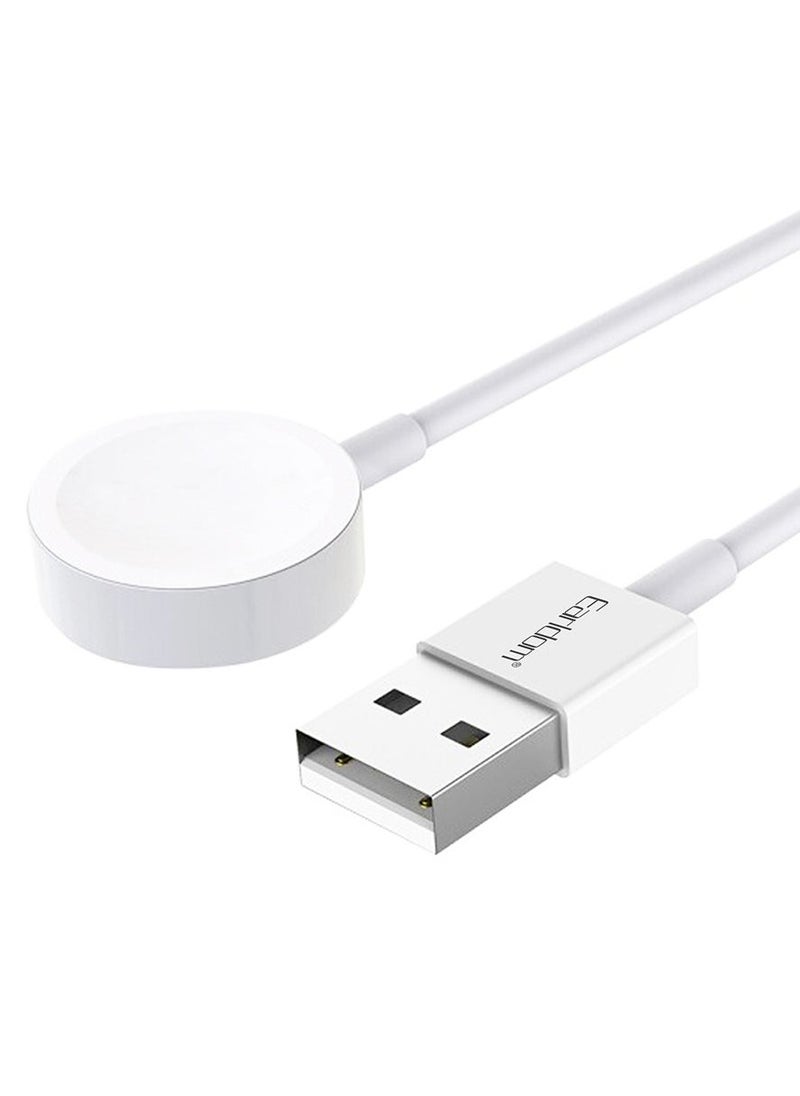 Earldom ET-WC21 Wireless Charging Cable for Apple Watch – 1.0m, 5V/0.35A, Sleek White Design  - Image 2