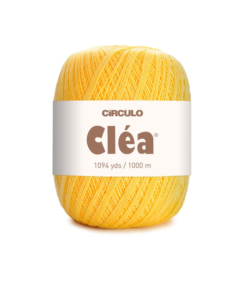 CÃRCULO Circulo Clea Yarn Crochet Thread Fine Size 1082 Perfect for Weaving 100 Mercerized Brazilian Cotton Pack of 1 Ball 53 oz 1094 yds Color 1317 Solar - Image 3