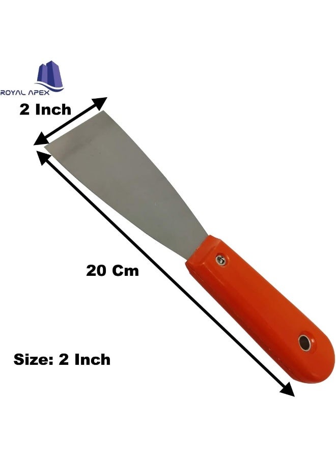 Royal Apex Stainless Steel Joint Knife Flexible Drywall Joint Knife With Comfortable Handle For Decorating Tools Strong Paint Scraper Filler Knife Paint Removal Scraper 2 Inch - Image 2
