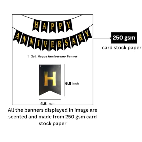 HK balloons Paper Pack Of 105 Pcs Anniversary Decoration Item Set For Happy Anniversary Decorations For Husband & Wife Anniversary Decorations Backdrop Kit, Multicolor - Image 5