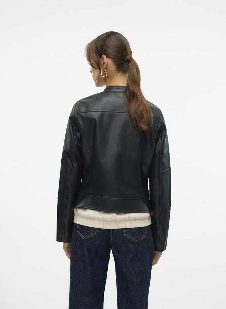 فيرو مودا جاكيت بسحاب وياقة عريضة - Image 2