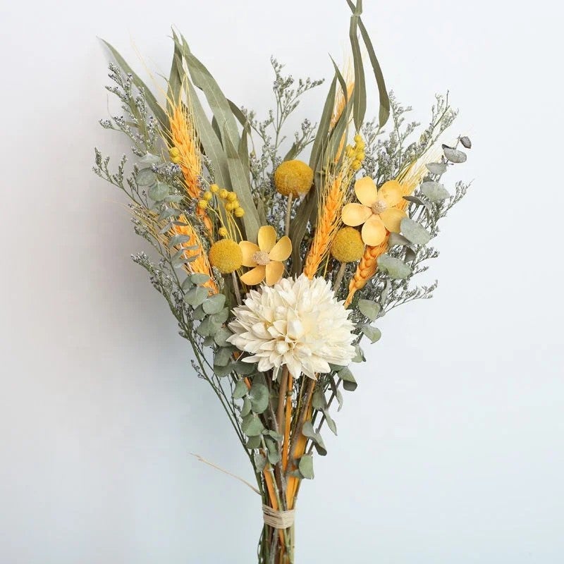 Bluejw Natural Dried Flower Bouquet - Hot Wedding Gift Home Decor Arrangement DIY Dried Plants - Image 2