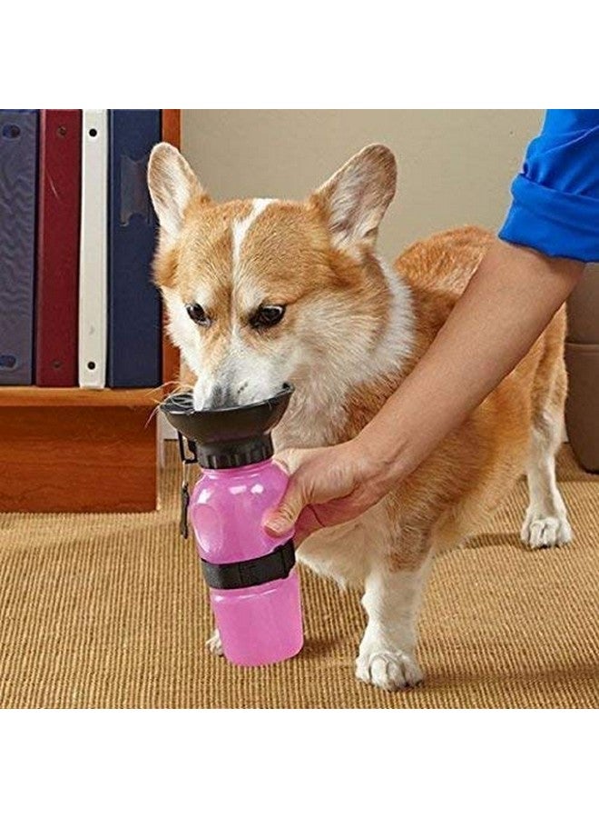Dog Water Bowl Bottle Portable Aqua Dog Travel Water Bottle Bowl 18Oz Dog Bottle Auto Dog Mug For Pets - Color As Per Available - Image 2