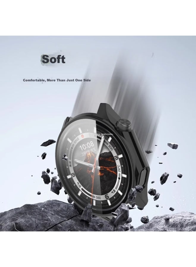 Ten Flashes Tenflash Oppo Watch X2 Protective Case + Screen Protector Full Body Oppo Watch X2 Watch Protective Case & Screen Film Scratch-Resistant Hard Shell Anti-Fingerprint - Image 3