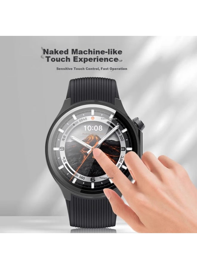 Ten Flashes Tenflash Oppo Watch X2 Protective Case + Screen Protector Full Body Oppo Watch X2 Watch Protective Case & Screen Film Scratch-Resistant Hard Shell Anti-Fingerprint - Image 4