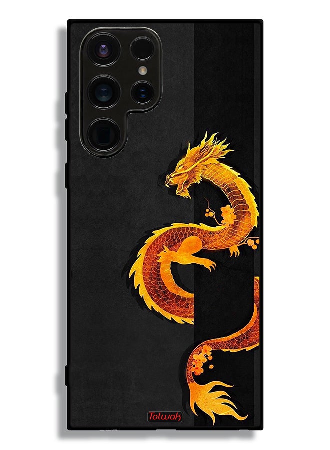 Tolwak Samsung Galaxy S23 Ultra 5G Protective Case Cover Dragon Art - Image 3