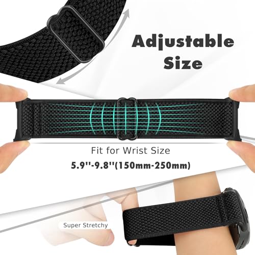 Acortjl Elastic Watch Bands Only Compatible for Samsung Galaxy Watch Ultra 47mm (2025/2024) Men Women, Stretchy Nylon Soft Strap Breathable Replacement Wristband(Not for Other Models) - Image 3