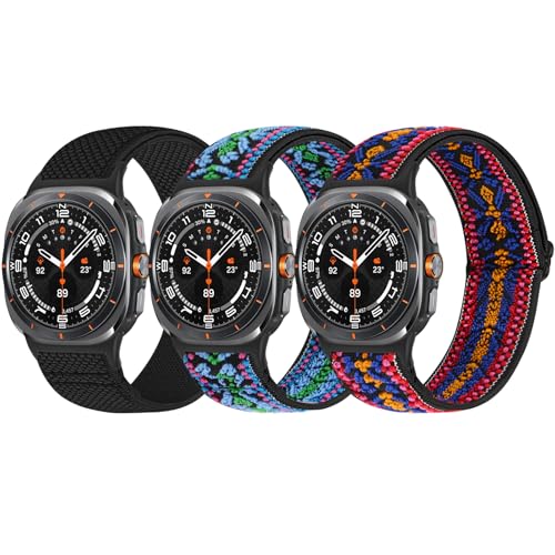 Acortjl Elastic Watch Bands Only Compatible for Samsung Galaxy Watch Ultra 47mm (2025/2024) Men Women, Stretchy Nylon Soft Strap Breathable Replacement Wristband(Not for Other Models) - Image 1