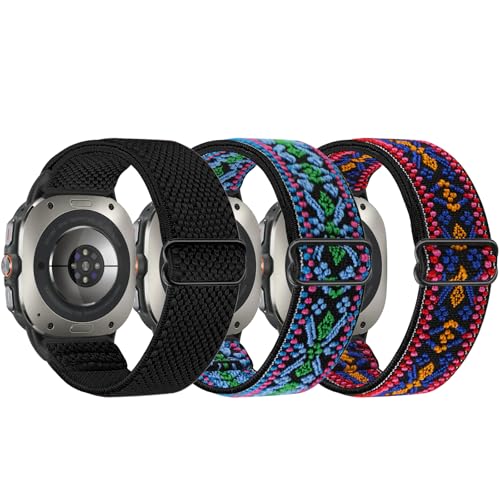 Acortjl Elastic Watch Bands Only Compatible for Samsung Galaxy Watch Ultra 47mm (2025/2024) Men Women, Stretchy Nylon Soft Strap Breathable Replacement Wristband(Not for Other Models) - Image 2