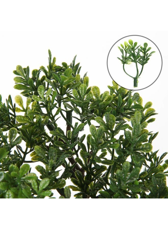 Briful Bonsai Tree, Fake Plants Ceramic Potted Tree Artificial Japanese Cedar Bonsai Tree Decoration for Home Desk Office Bathroom Kitchen Farmhouse Indoor/Outdoor (Bonsai Tree #02) - Image 5