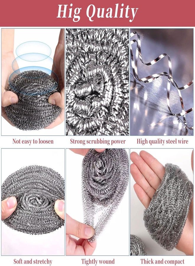 Sir Prize 50g Stainless Steel Scrubber Ball with Dense Metal coils for Tough Stain Removal. Ideal for Cleaning pots, Pans, and Dishes.. Set of 6 - Image 4